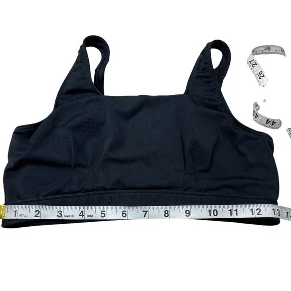 Vintage Patagonia Sports Bra 36/38 CD Black Straps Yoga Gym Made In USA Unpadded - Picture 6 of 7